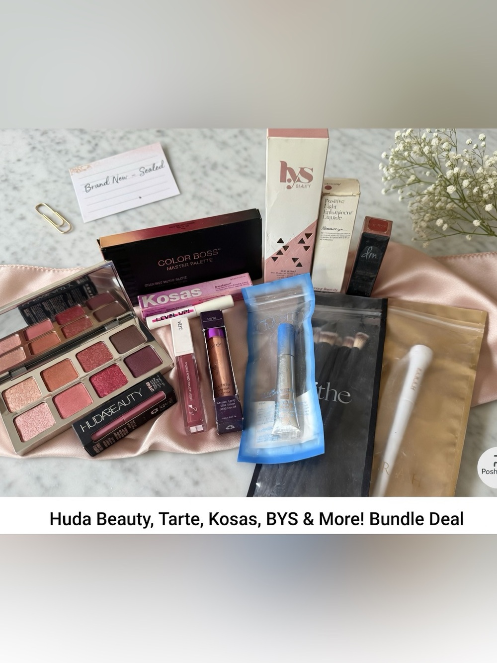 Premium Beauty Bundle – Rare Beauty, Huda, Tarte, IL Makiage, LYS & More